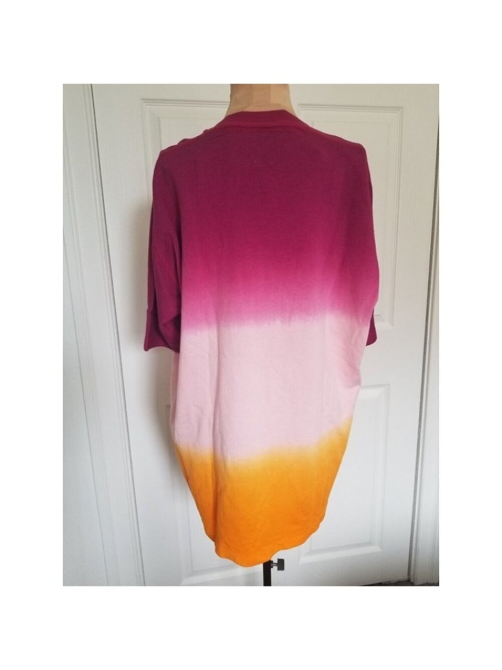 ZADIG & VOLTAIRE Zadig Malibu Dye Dip French Terry Short Sleeve Sweatshirt Sz L - Picture 3 of 11